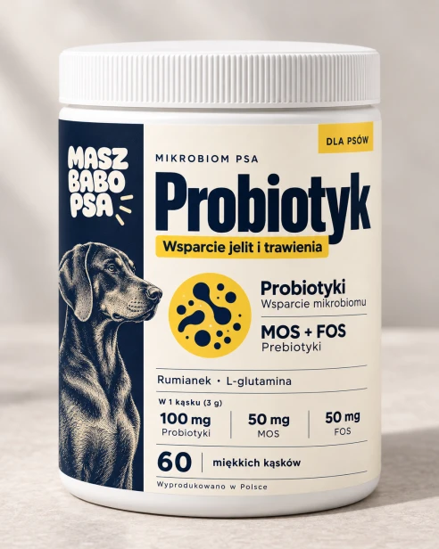 Ivory Probiotic Jar with Navy Dog Spine.png
