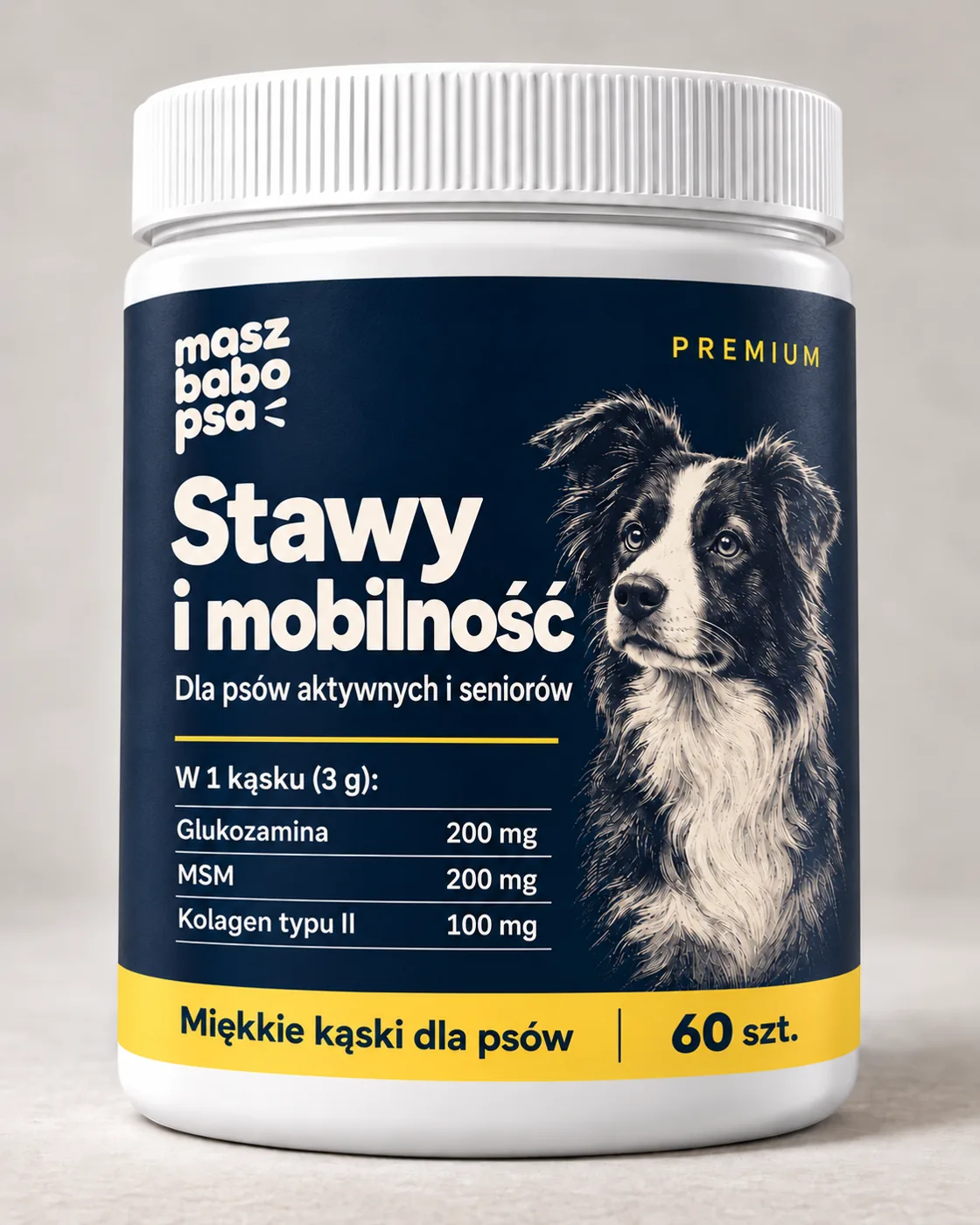 Stawy i mobilność Premium — 60 miękkich kąsków